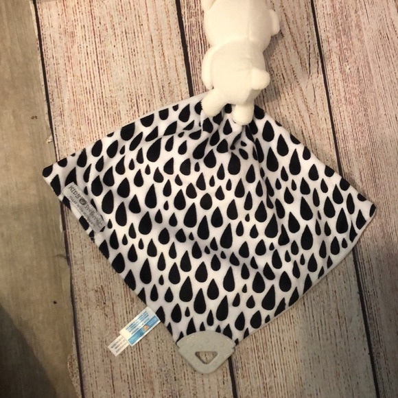 Kids Preferred Lovey Security Blanket Teether 2017 Bear Baby Black & White - Picture 3 of 10